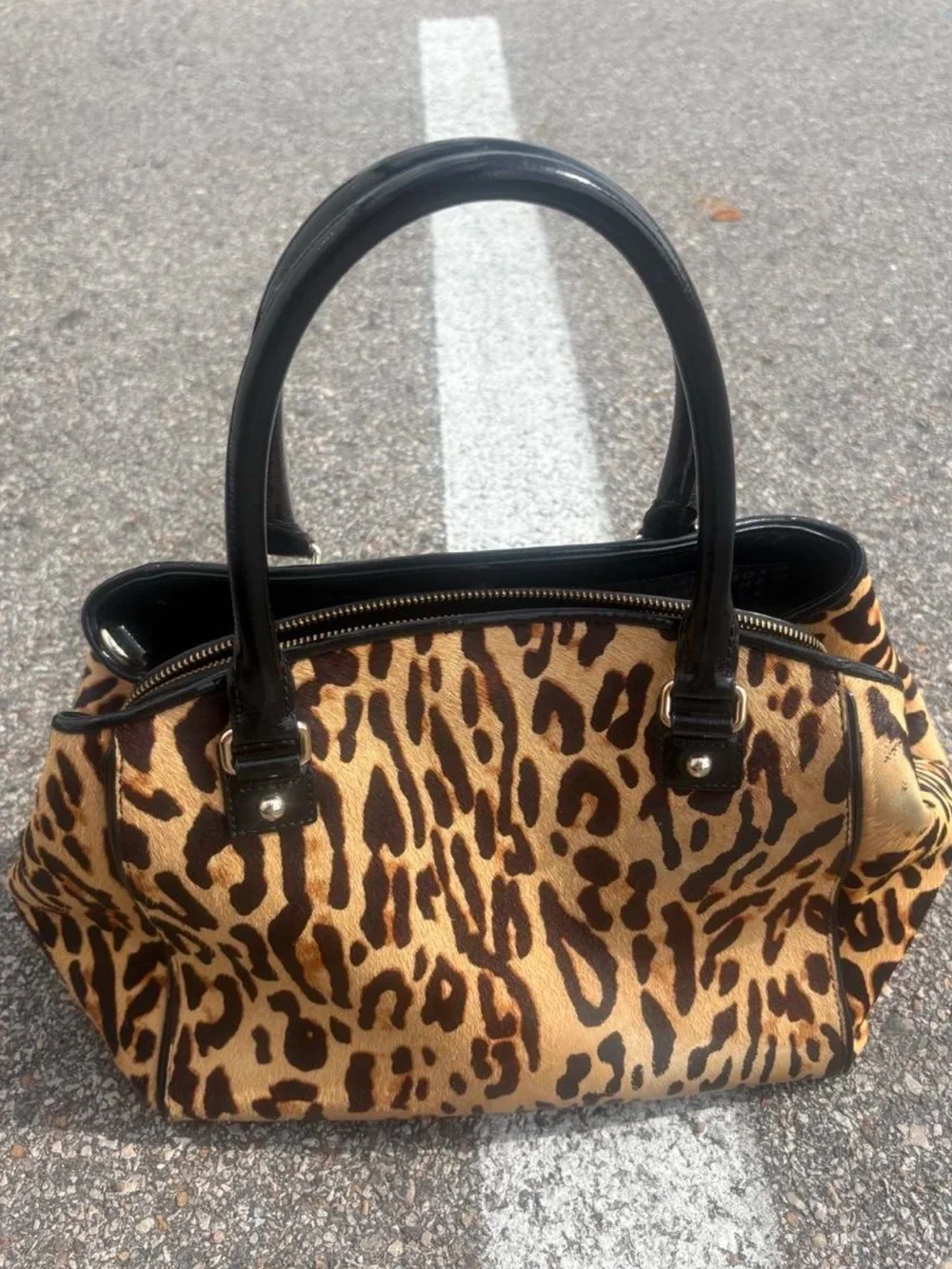Kate Spade Calfhair Leopard Chateau Hills Sloan Satchel Handbag MSRP 958